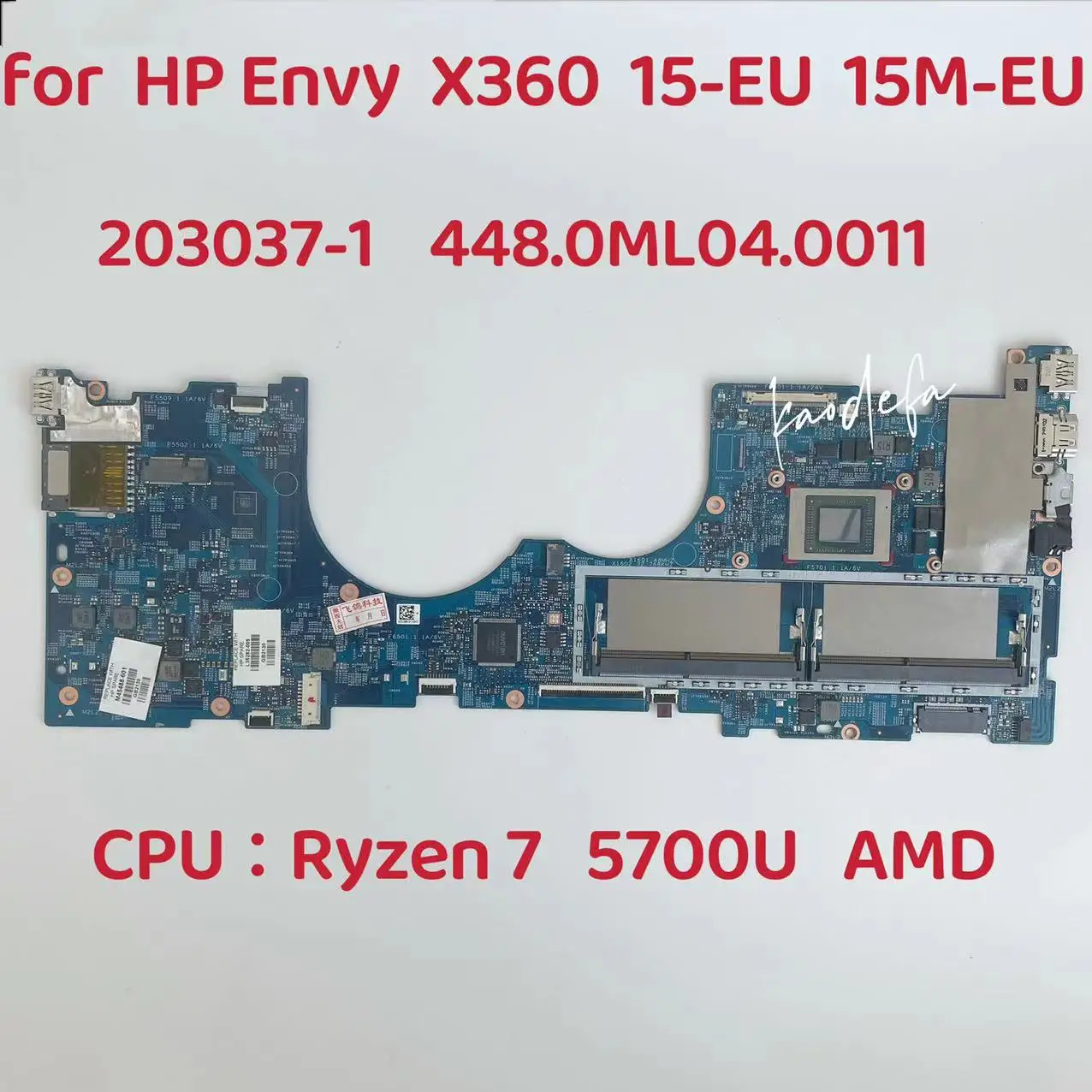 203037-1 Mainboard For HP Envy X360 15-EU 15M-EU Laptop  Motherboard CPU: R7-5700U AMD  M45488-601 M45488-001 203037-2 Test OK