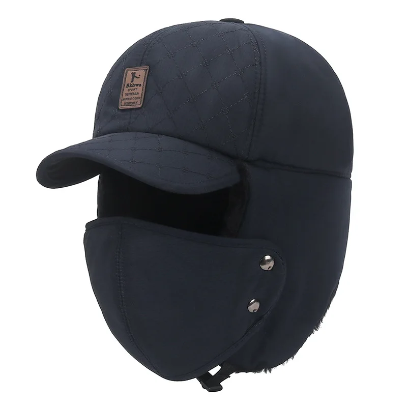 للجنسين الشتاء في الهواء الطلق ركوب الدراجات يندبروف 3 في 1 قبعة لي فنغ قبعة مع قناع الوجه ورفرف الأذن التزلج سميكة المخملية قبعة للرجال والنساء