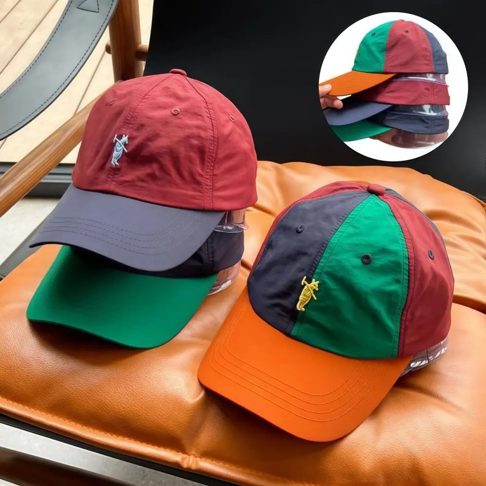 

Exquisite Embroidery Sports Baseball Cap Splicing Color Breathable Duck Tongue Hat Lightweight Quick-drying Hip Hop Hat