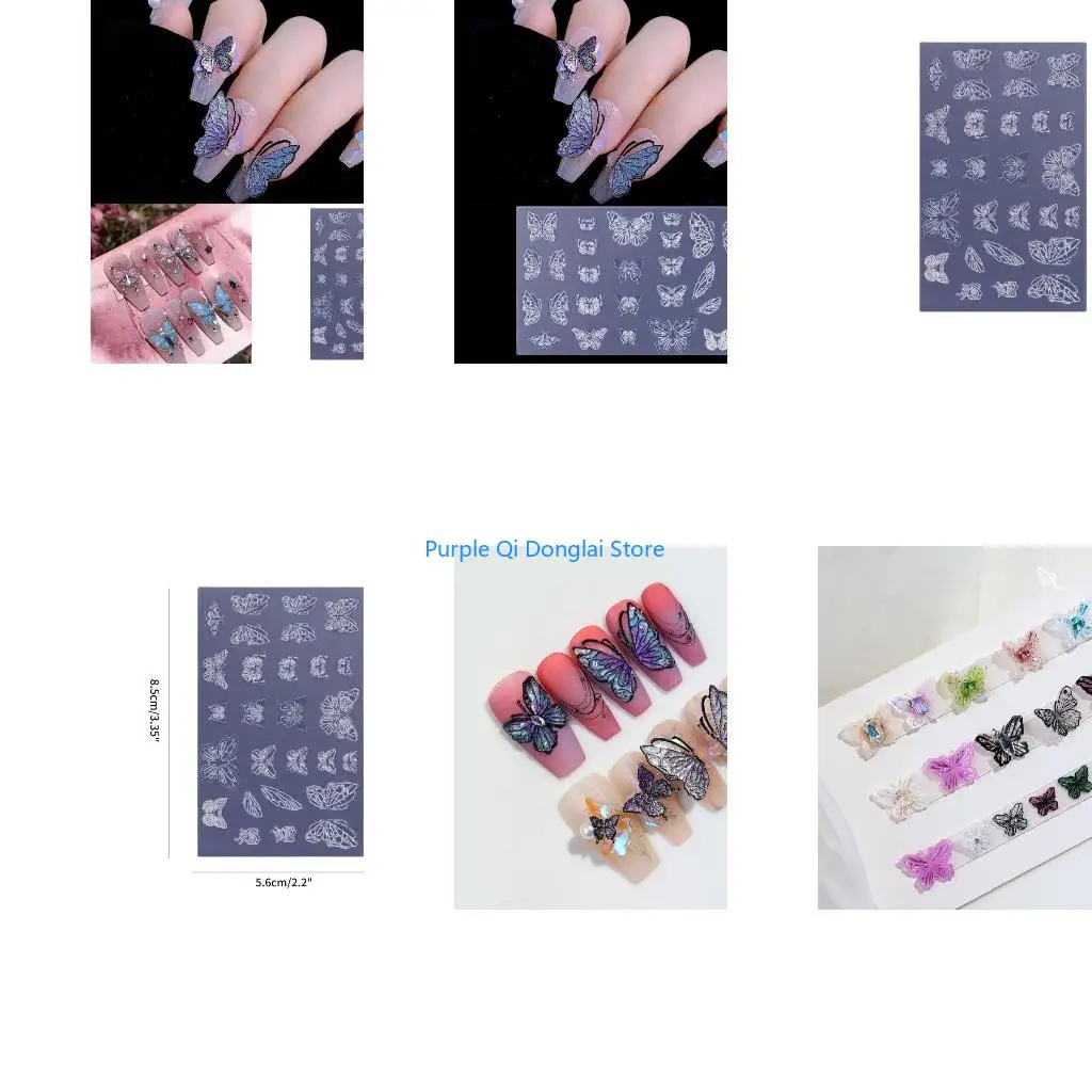 L21E Art Mold UV Epoxy Resin Glues Silicone Mould Three-Dimensional Butterfly Embossing Decorative Sticker Jewelry