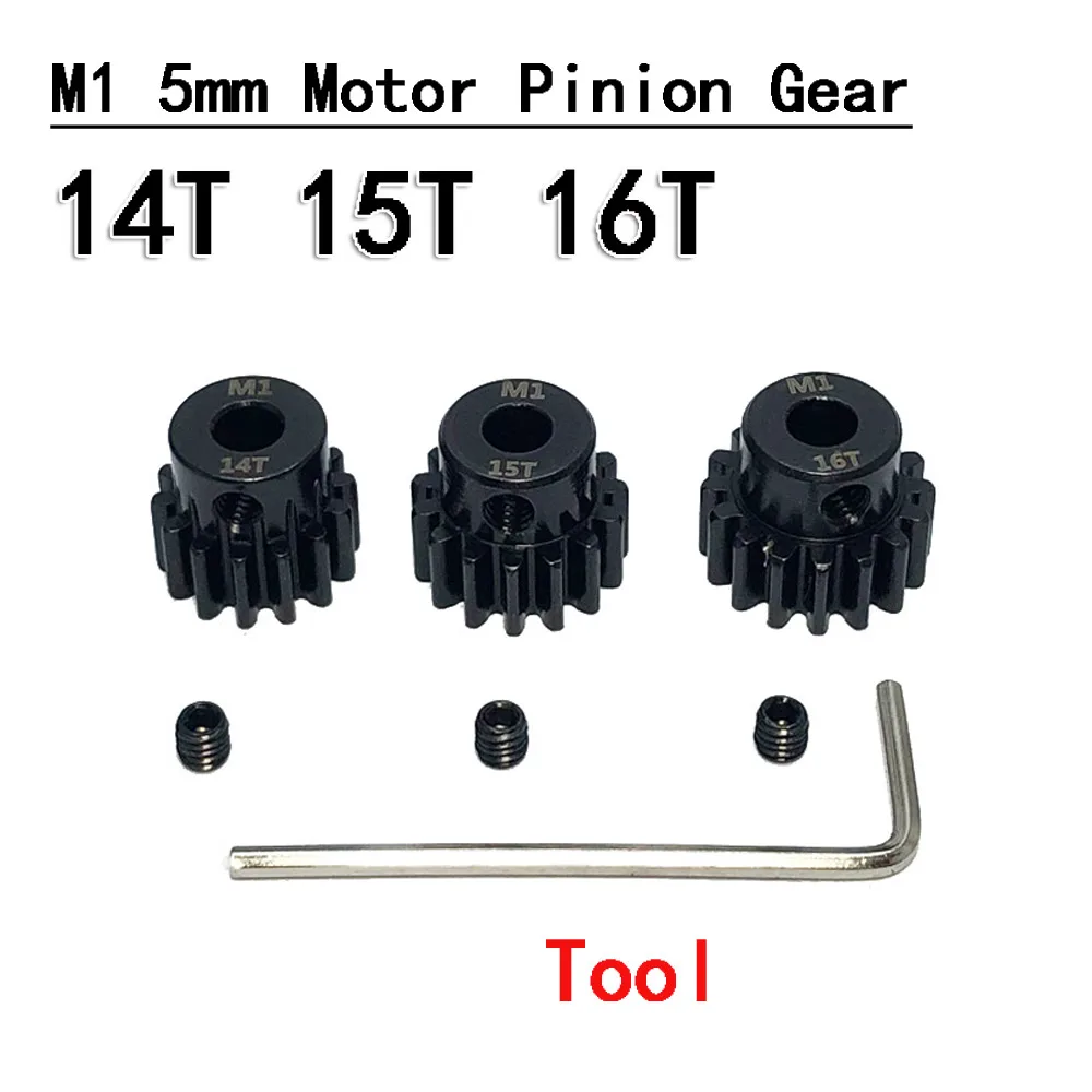 3PCS YSIDO Getriebe M1 5,0mm 11T-34T Stahl Metall Ritzel Motor Getriebe für 1/8 1/7 1/5 RC Buggy Auto Monster Truck RC Auto Ersatzteile – Detail 13