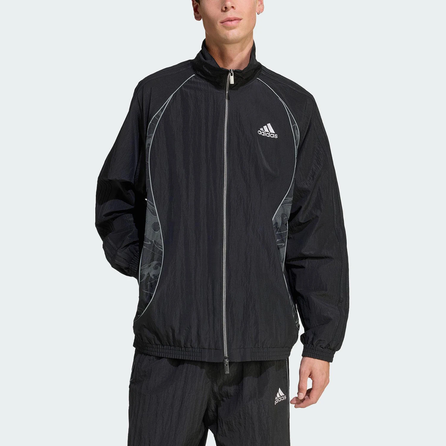 

Adidas Authentic ADILENIUM Men's Sports Stand Collar Loose Jacket KF8519
