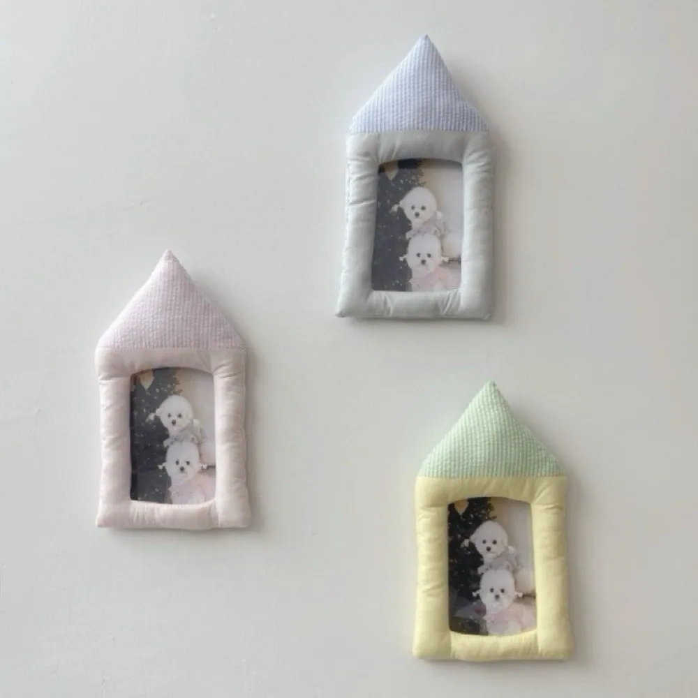 

Wall Hanging House Shape Photo Frame Cute soft Cotton Picture Frame Creative Cloth Picture Frame Ornaments Children Room Decor