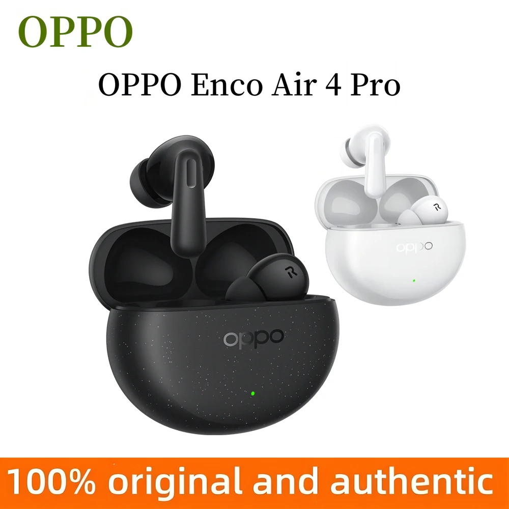 

2014 OPPO Enco Air 4 Pro Wireless Bluetooth 5.4 Earphone IP55 waterproof 49dB Active Noise Cancelling 44H Battery Life Headphone