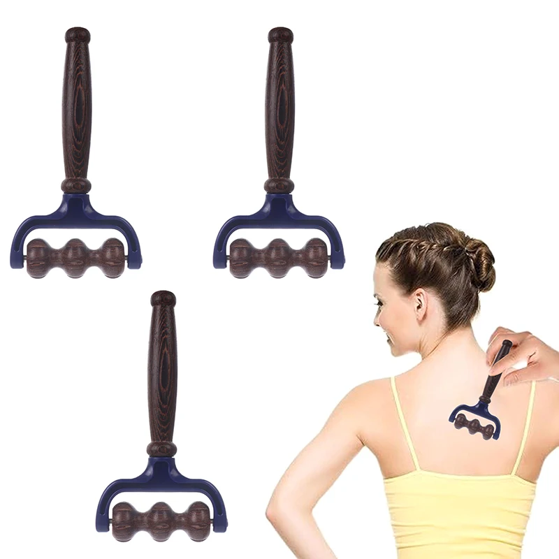 Holz Gesichts Roller Taille Oberschenkel Bein Hände Ganzkörper Universal Hand Massagegerät Leichte Natürliche Muskel Roller Fuß Massage Werkzeug