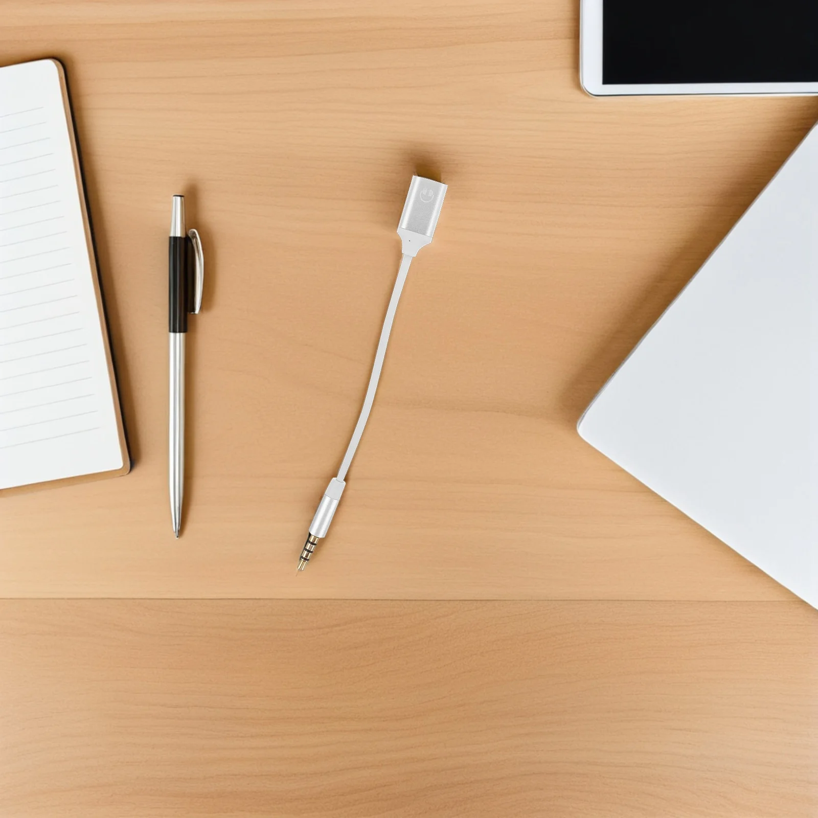 2pcs Type C To 3.5Mm Audio Adapter Usb C To Headphone Jack Converter Silver Metal Housing Portable Noise Reduction Hifi Sound