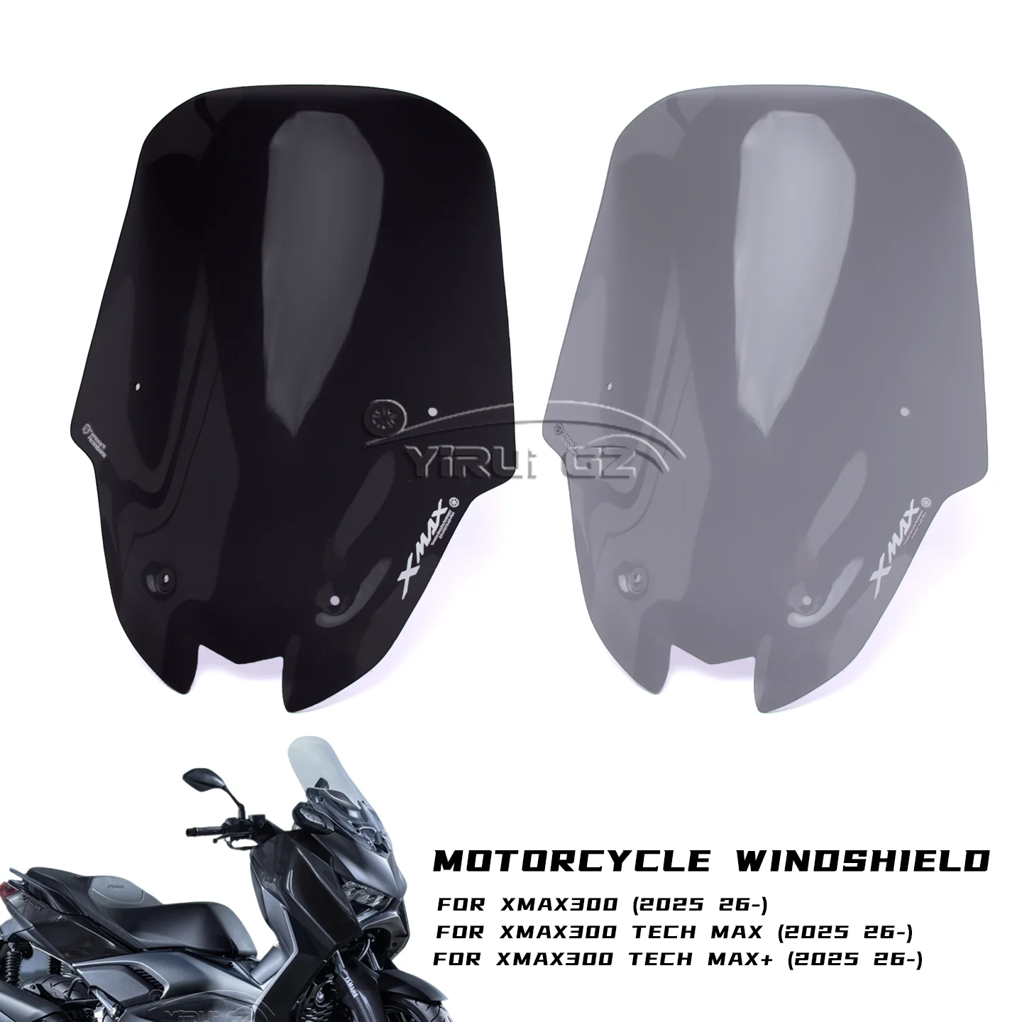 

Motorcycle Accessories For XMAX300 X-MAX300 Tech MAX/MAX+ 2025 26 New Front Windshield Deflector Windscreen Fairing Sport Screen