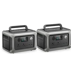 ALLPOWERS 2PCS 299Wh R600 Portable Power Station LiFePO4 Battery Backup with UPS Function MPPT Solar Generator for Outdoor RV