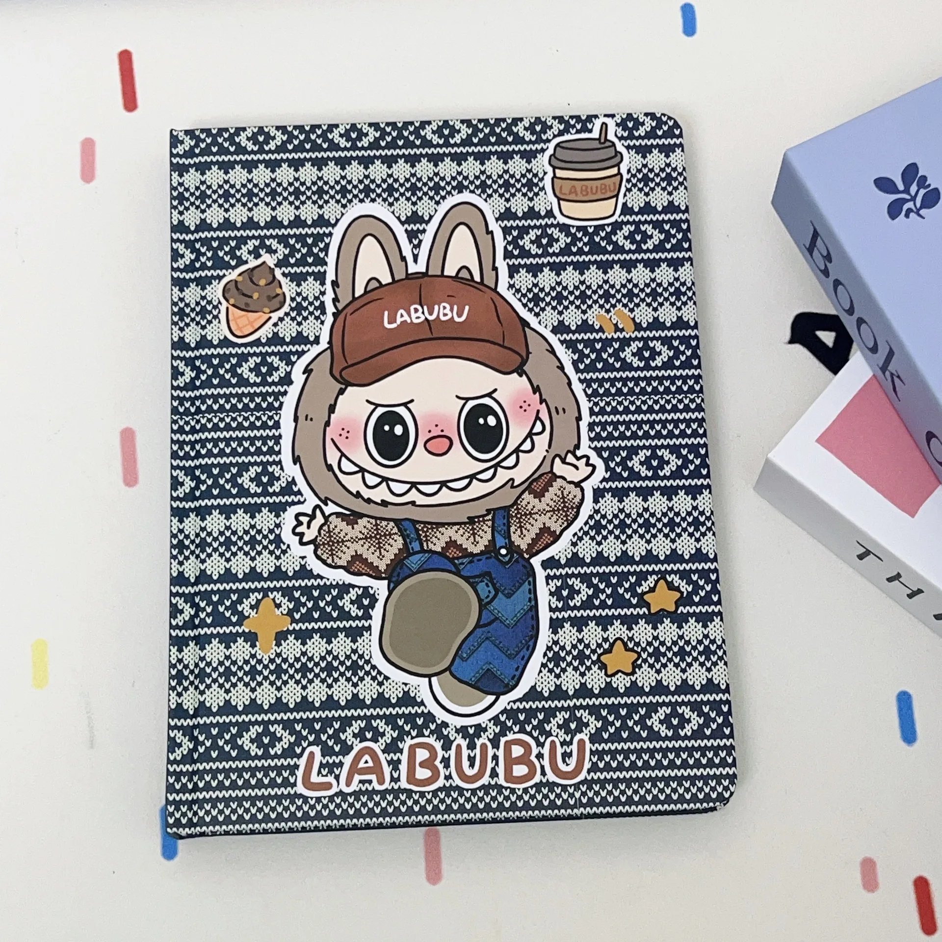 New Two-volume Glasses Cloth A5 Notebook Full-color Page Planner Student Hard-shell Diary Notepad Notebook