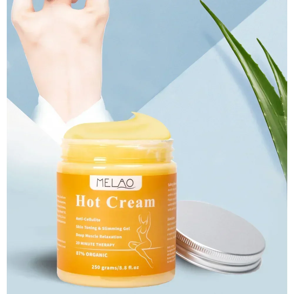 250g Melao Hot Cream Body Massage Gel Anti-Cellulite Fat Burner Weight Loss Cream Slimming Cream Massage Anti-Cellulite Skincare