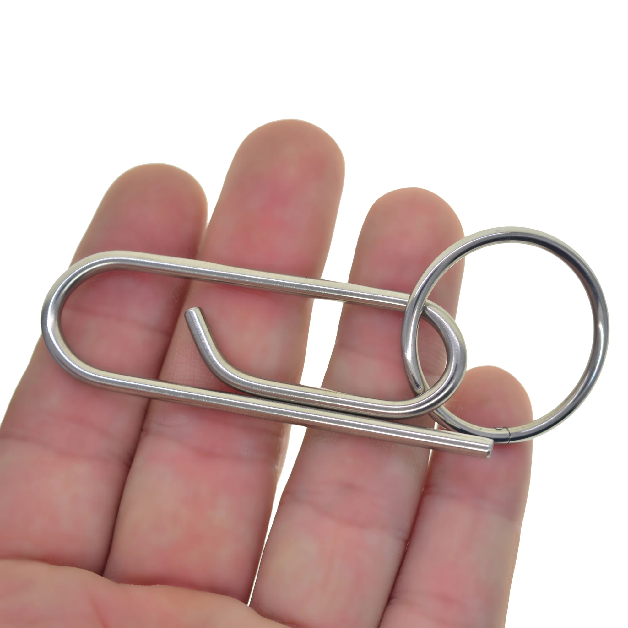 ONE Fine  stainless steel bras wire Oval paper clip U hook Key ring Clasp  DIY accessory