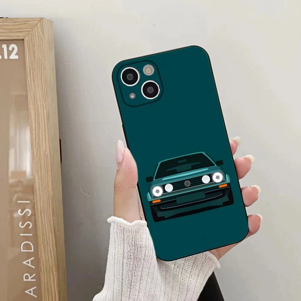 Car V-Volkswagen-Golf VW  Phone Case For iPhone 15,14,13,12,11 Plus,Pro,Max,XR,XS,X,7,8 Plus,SE,Mini Silicone Soft