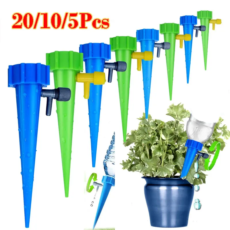 5/10/20Pcs Automatic Drip Irrigation System Adjustable Self Watering Flower Plants Greenhouse Garden Auto Water Dripper Device