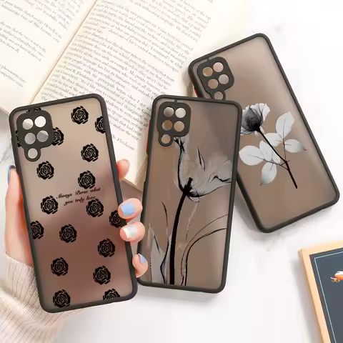 Hard Case For Samsung A34 A33 A54 5G A53 A32 A55 A35 A14 A13 A05s A23 A22 A21s A52 A51 A50 A73 A72 A71 A70 Flower Fundas Covers