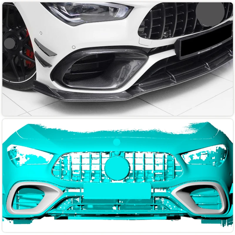 Carbon Fiber Car Front Bumper Fog Light Air Vent Trims for Mercedes Benz CLA Class W118 AMG Sedan 4-Door 2020-2023 Air Vents