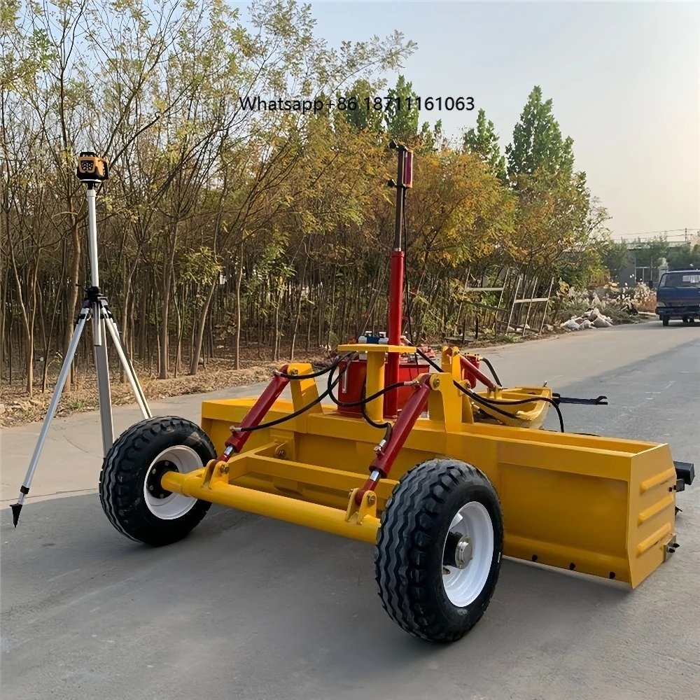 Tractor-Mounted Scraper Auto Micro Tillage Grader Efficient Shallow Scarification New Land Leveling Motor Gear