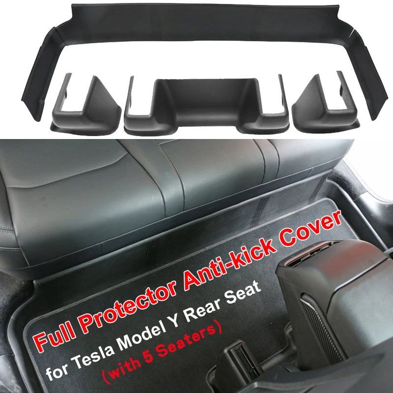 

Under Seat Side Full Protector Cover For Tesla Model Y 2023 Anti-kick Protective Pad Rear Door Sill Guard Sticker Interior Parts