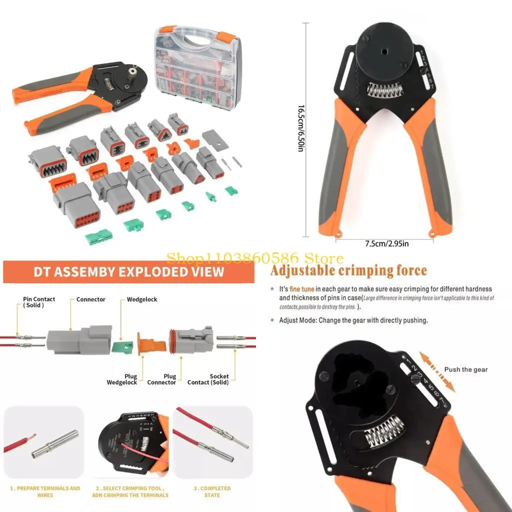 

242A Heavy Duty Pack Of 1600 Waterproof Connector With Multiple Pin Configurations And Professional Crimping Tool for Boats