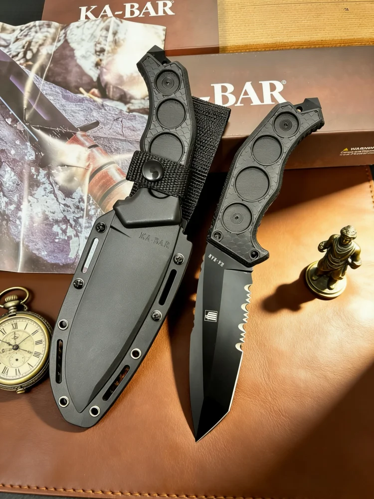 KA5557 - Multi-functional outdoor knife, suitable for camping, exploration, emergency rescue, rope cutting knife