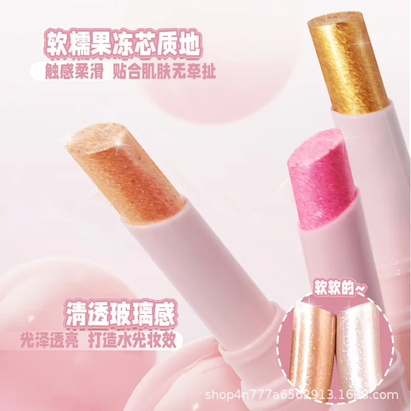 6-Farben-Aufhellender Glitzer-Lidschattenstift – Shimmer Glow Cremiger Buntstift, leicht zu verblenden Highlights verbessern den perlmuttartigen Glanz