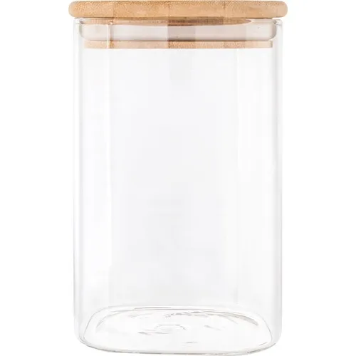 Mama Camilla With Bamboo Lid Square Jar Spice Borosilicate Vacuum Pyrex 6139