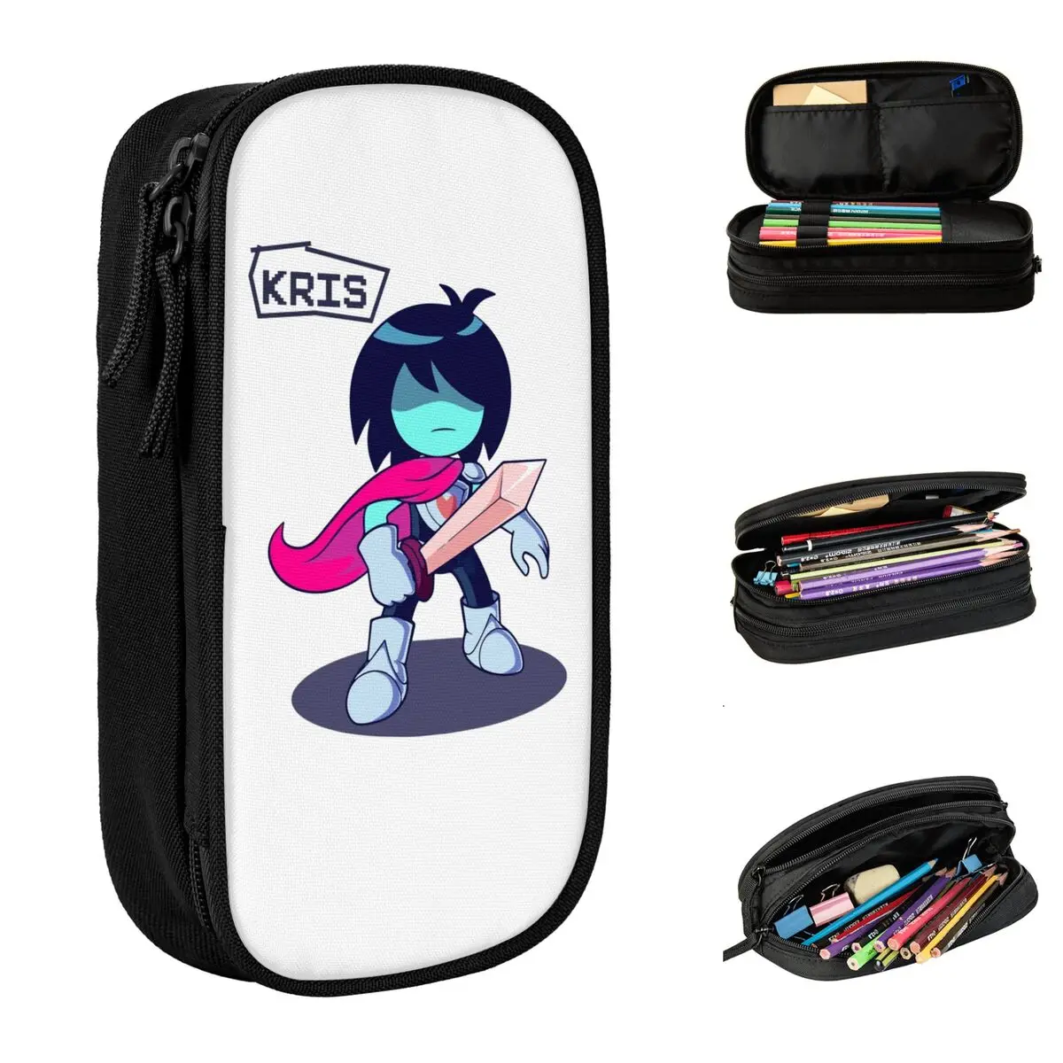 

Act Kris Deltarune пеналы пеналы коробка для ручек для студентов большая вместительная сумка офисные подарки канцелярские принадлежности