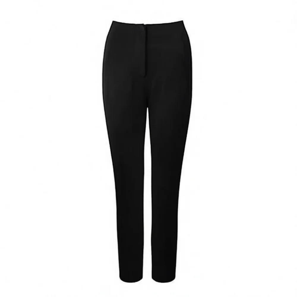 Trendy Trendy High Waist Cropped Trousers Slim Fit Casual Nine Quarter Pants Breathable Elastic Bottoms Elegant Office Wearing Solid - Aliexpress Deal