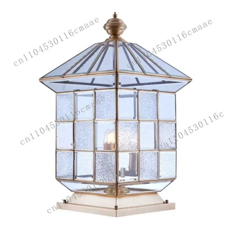 New Crystal Column Lighting Door Light Courtyard Villa Waterproof Column Light Landscape Garden Light