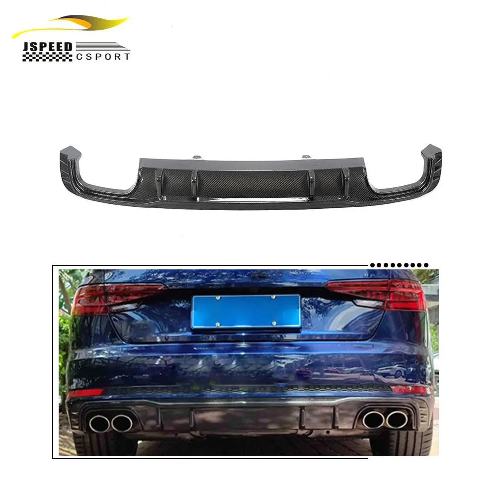 

Suitable for Audi S4 sedan 4-door 2018-2019 true carbon fiber rear diffuser