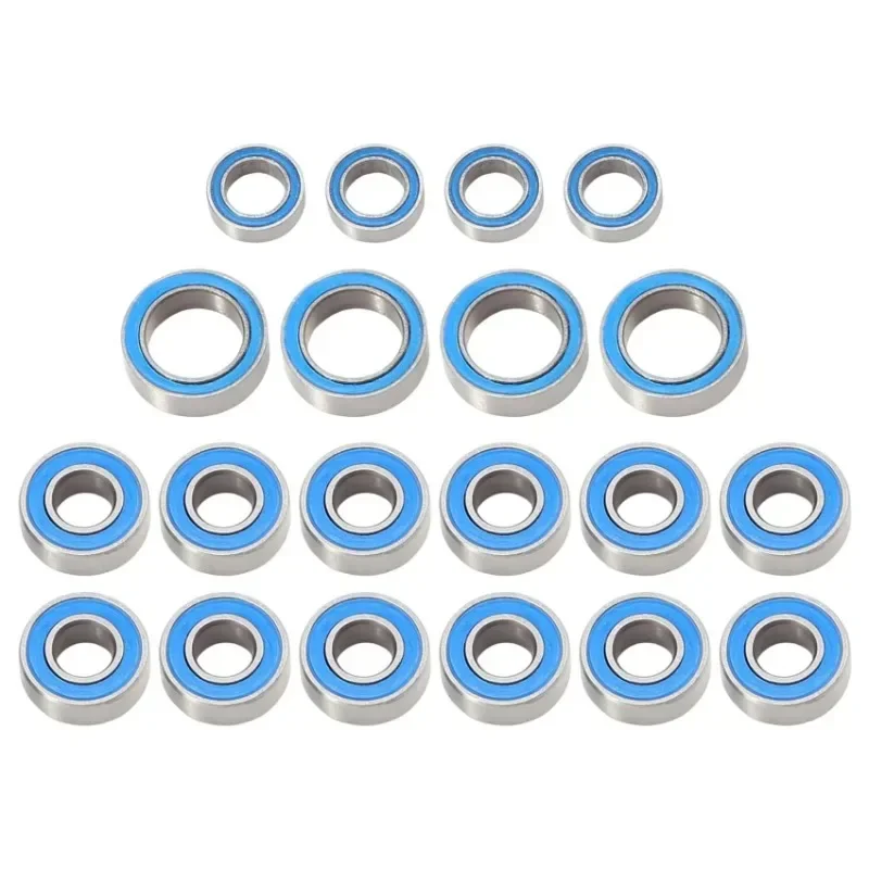 

20PCS Rubber Sealed Ball Bearing Kit for Tamiya TT01 TT-01 TT01E TT01D TT02B RC Car Upgrades Parts Accessories