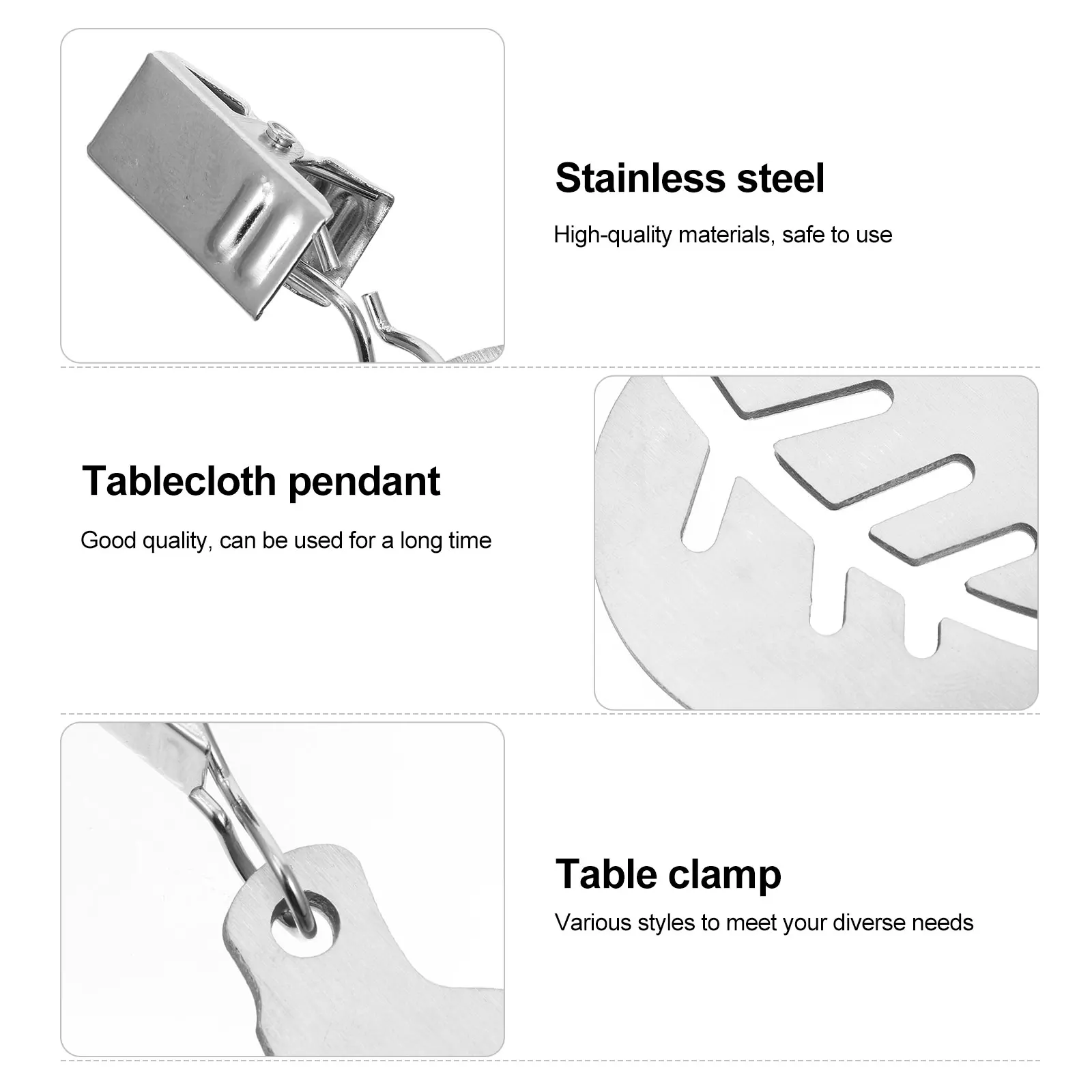 

4Pcs Tablecloth Weights Table Cover Clips Creative Design Windproof Holders for Birthday Party Wedding Outdoor Picnic Table