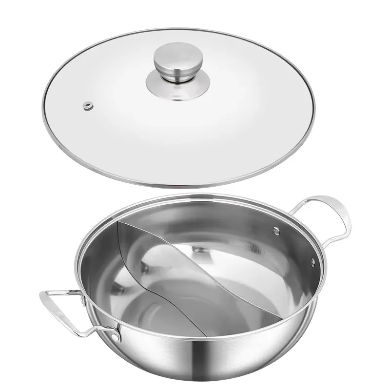 Double Flavor Classic Hot Pot Multifunctional Double Soup Stainless Steel Pot Gas Sensor Ready
