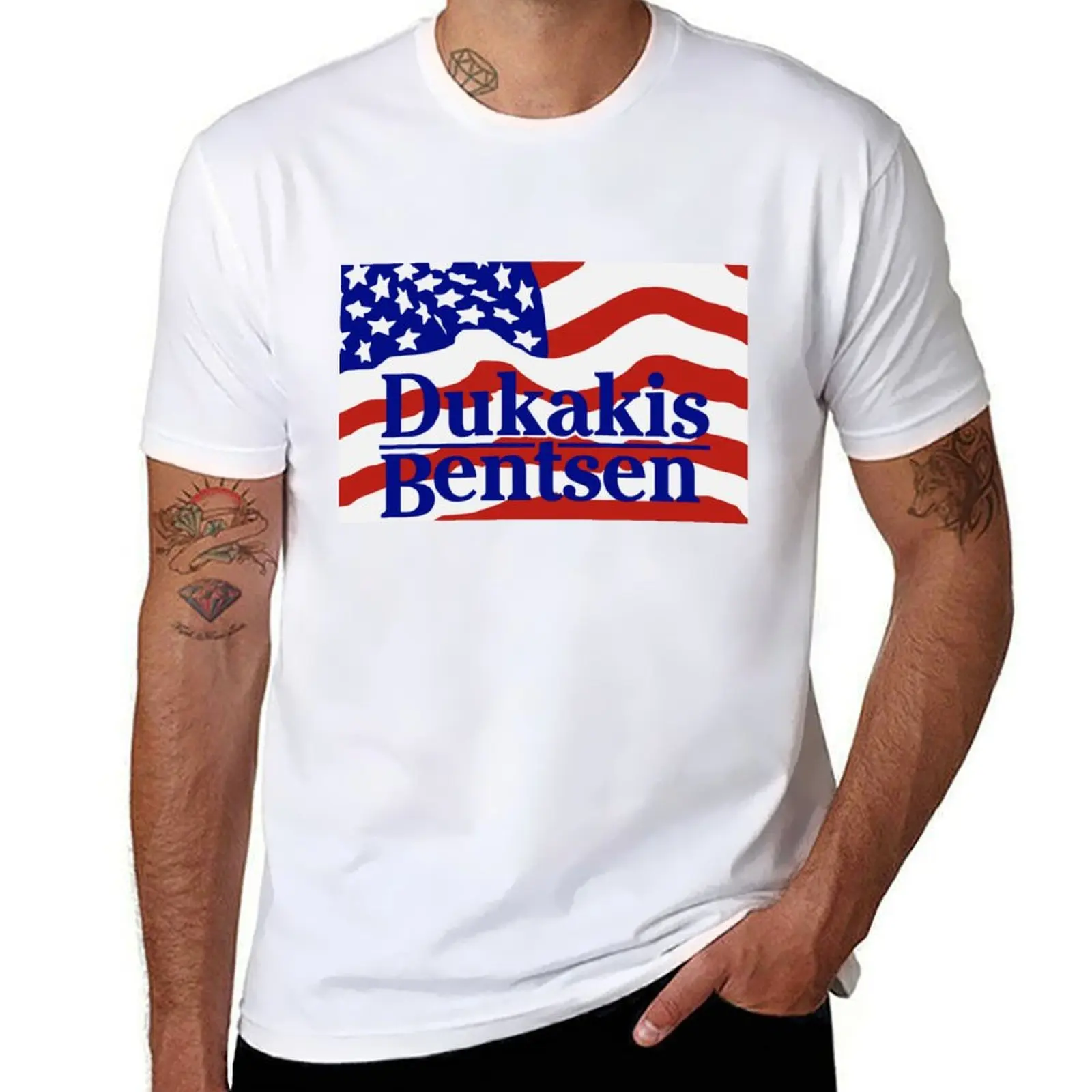 

Dukakis Bentsen 1988 T-Shirt t shirt for man 100 percent cotton man t shirt cotton men t shirt cotton 100% T-shirt