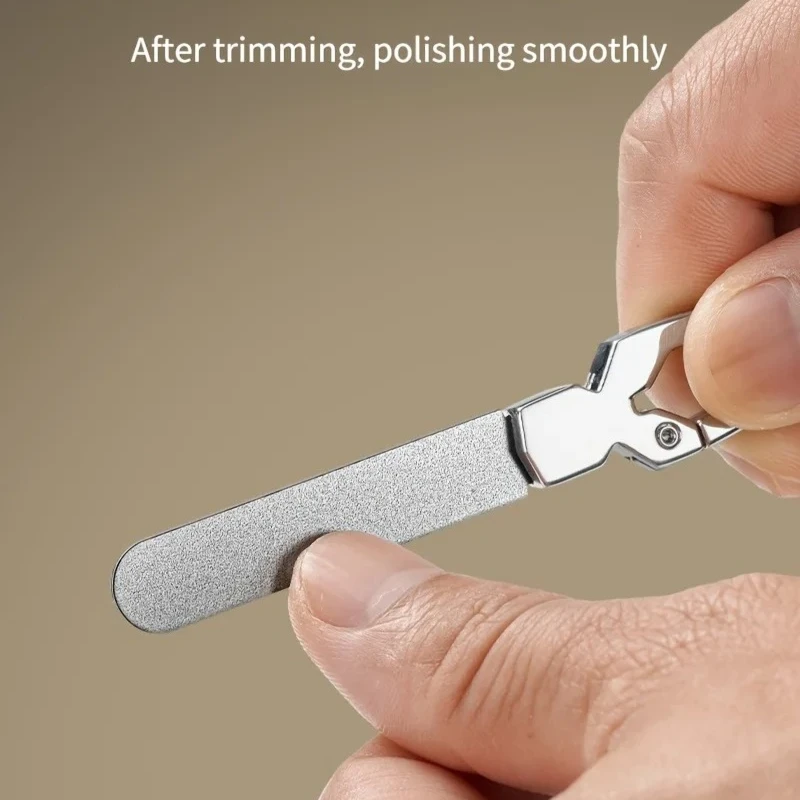 مبرد أظافر عالي التحمل على الوجهين مع أسطح طحن دقيقة خشنة من الفولاذ المقاوم للصدأ أداة مانيكير وباديكير للأظافر الصلبة السميكة