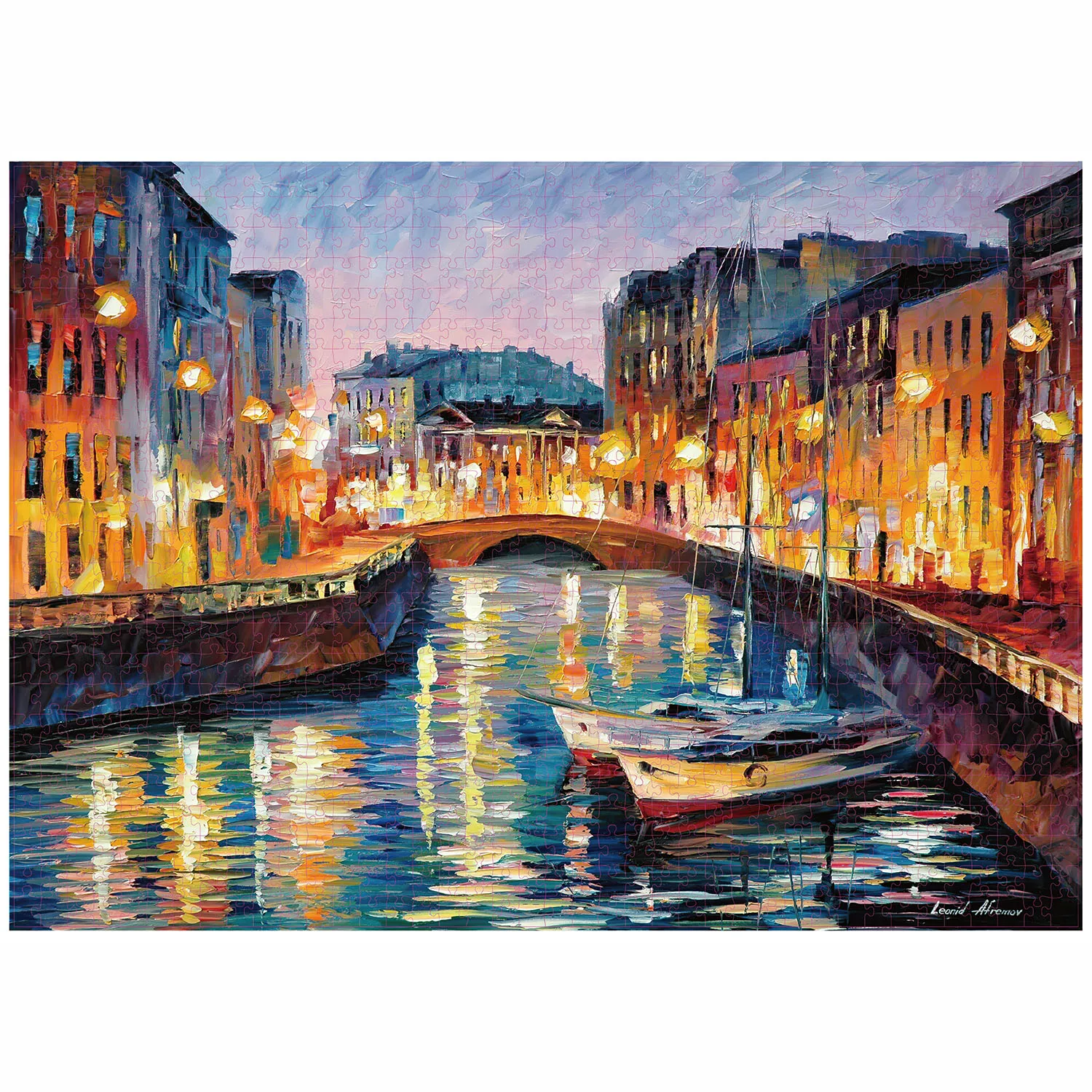 1000 Pieces Venice Night Scenery Jigsaw Puzzle Home Decor Adults Puzzle Games Family Fun Floor Puzzles Educational Toys for Kids