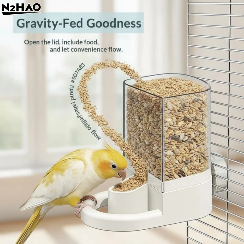 1PCS Water Dispenser Automatic Bird Water Drinker Feeder Waterer Bird Cage Accessories For Parrot Canary Finch Home Daily Use