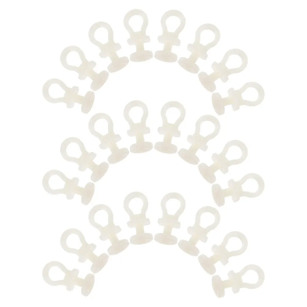 

30Pcs Beige Plastic Rollers Smooth Quiet Curtain Track Accessories Home Hotel Rv Use Curtain Channel Track Glue Rings