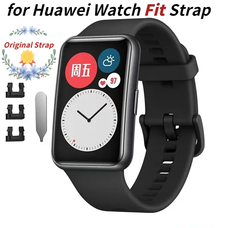 Silicone Strap For Huawei Watch Fit Original Smartwatch bracelet wristband protective case for Huawei