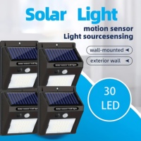 30 LED Solar Light PIR Motion Sensor Wall Light Outdoor Solar Lamp Waterproof Solar Powered Sunlight Street Lamp Garden Decor