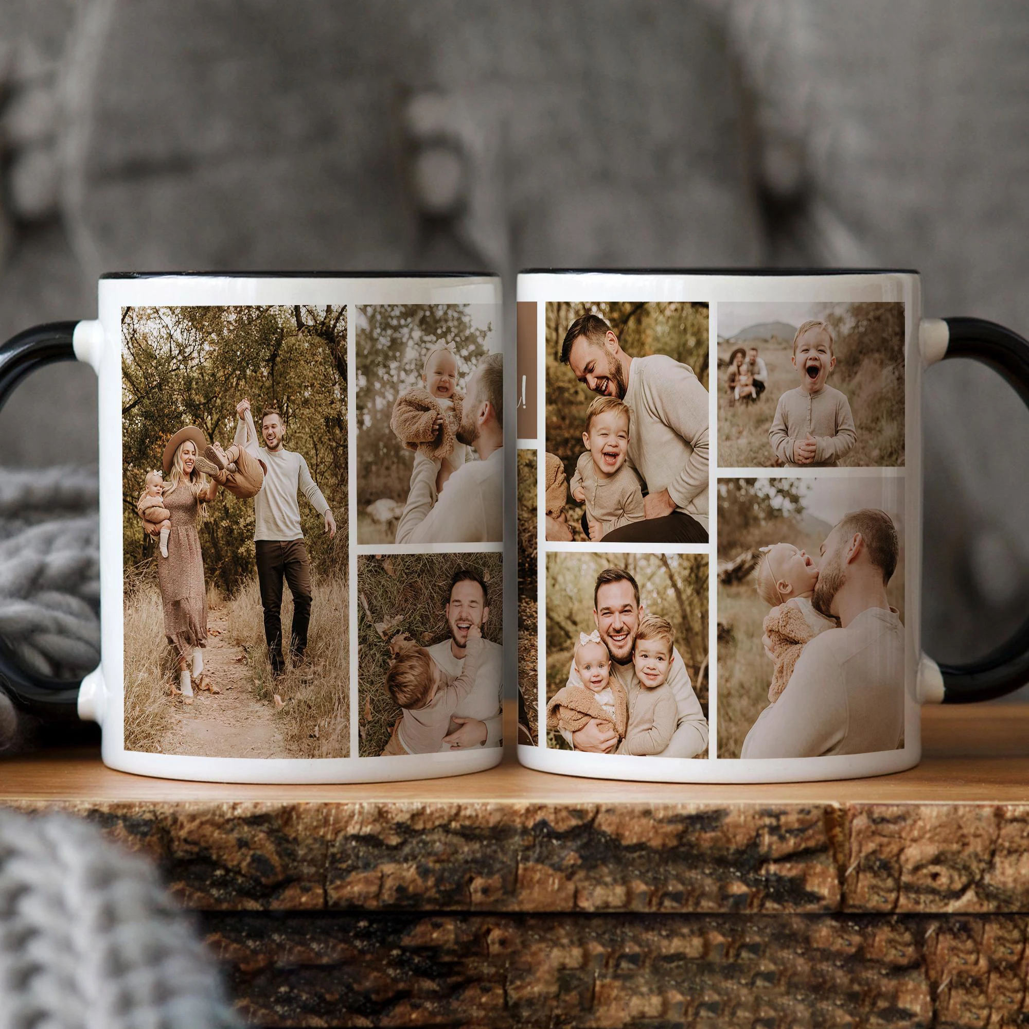 قطعة واحدة من فنجان القهوة المخصص، تصميم مجمع الصور، صور/نص قابلة للتخصيص، مثالية للعائلة، وأعياد الميلاد، وهدية الزفاف الذكرى السنوية #3