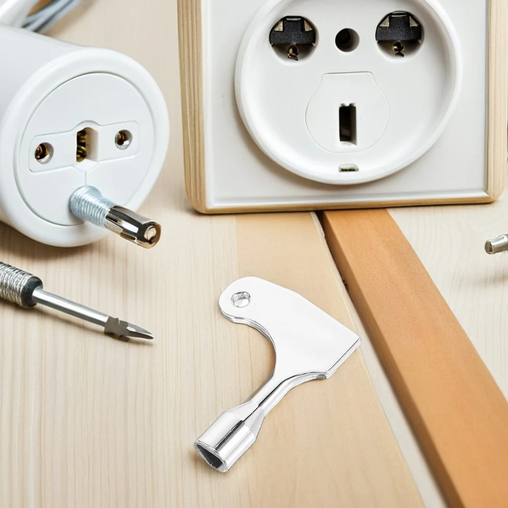 

2Pcs Elevator Door Triangle Key Stainless Steel Lift Emergency Lock Spanner Tool Durable Elevator Maintenance Key Set