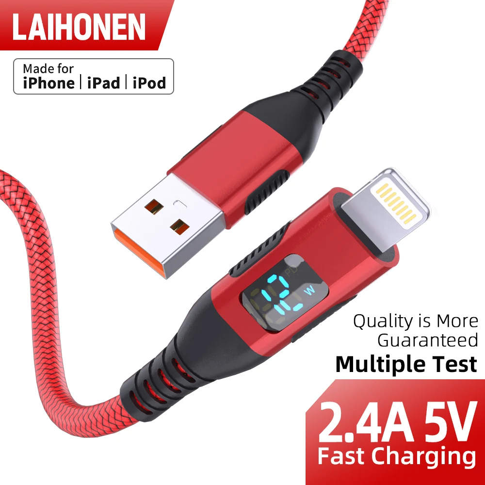 �y�Z�[�����zUSB A - Lightning �P�[�u�� 10 �t�B�[�g �X�e�b�v �V���N���i�C�U�[ LED �f�B�X�v���C iPhone 14 Pro Max 12 Mini 11 Pro 11 XS XR 8 7 �ɓK���Ă��܂�