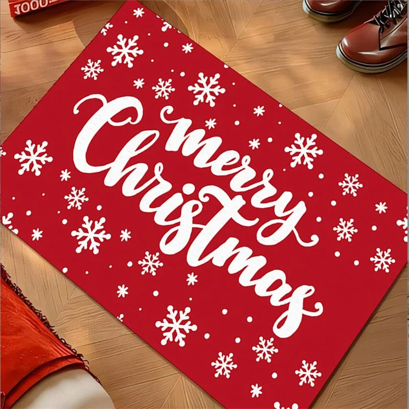 40*60CM Christmas Carpet Diatom Mud Thickened Anti Slip Water Absorbent Door Mat For Household Doors Entrance Mat For Home Doors