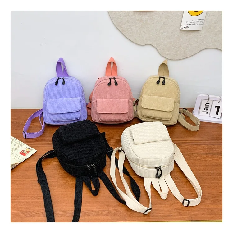 

Рюкзак вельветовый школьный женский простой повседневный рюкзак для девочек, небольшой рюкзак