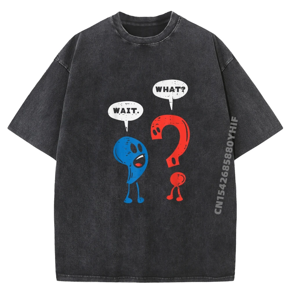 

Топы и футболки с графическим рисунком для мужчин, ожидайте, что комиксы, вопросительный знак, обычные потертые футболки в стиле ретро, мужские футболки с принтом