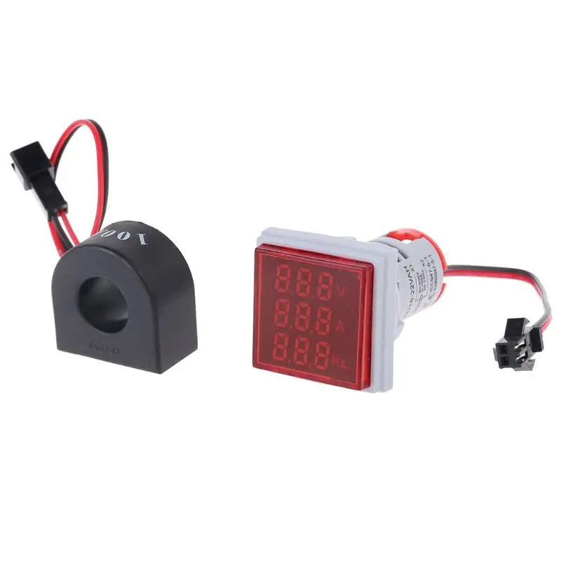 A2UD 3 in 1 Signal Indication Meter  Square Mini Digital Display  Current Frequency Meter  with 3-Digit LED