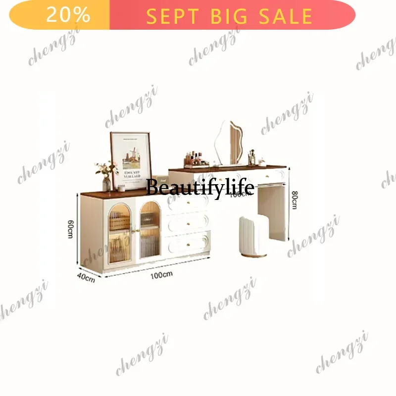 European Classic Vanity Table Luxury Trendy Minimalist Elegant Vanity Table Modern Design Cómodas Dormitorio Furniture Bedroo