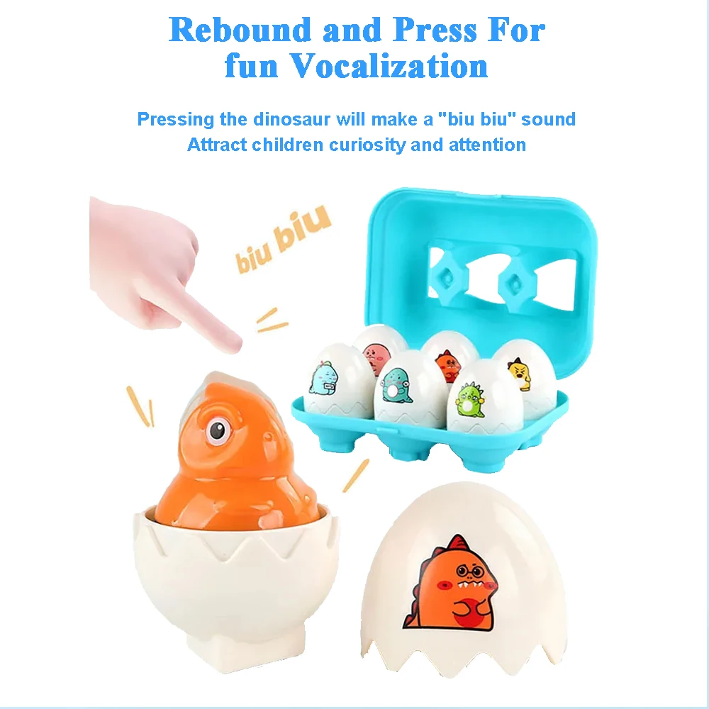 Smart Egg Toy Shape/Dinosaur Toy Matching Egg Sorting Counting Colour Recognition Educational Toy for Children DIY Graffiti Gift