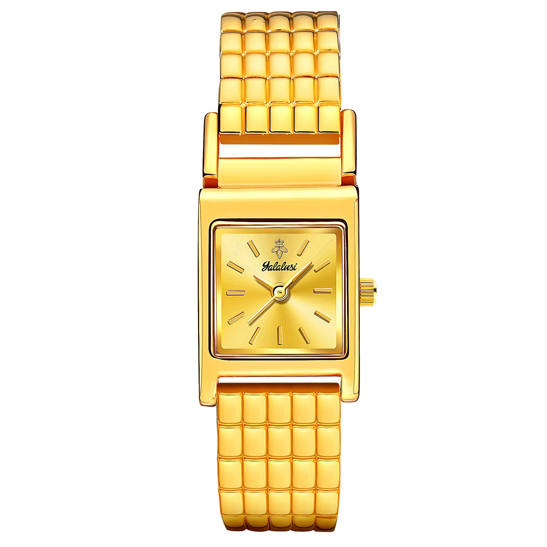 Yalalusi Luxury Square Simple Women's Watch Light Luxury Cross border Gold Women's Watch Amazon Hot Selling Style
