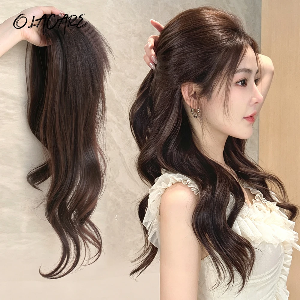 Synthetic Fluffy Upgrade Invisible Hair Pads Clip in Hair Piece Seamless Pad Women Girls Hair Extensions Natural Hair Top